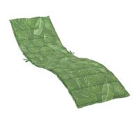 vidaXL Coussin chaise longue Matelas de bain de soleil anti-glissant motif feuilles tissu Oxford
