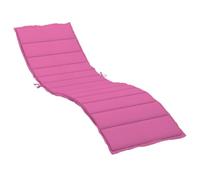 vidaXL Coussin de chaise longue Matelas de bain de soleil anti-glissement Tissu Oxford Rose