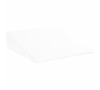 vidaXL Coussin en Coin Uni Blanc, Salon, Soutien Ergonomique, Matériau Respirant, Forme Rectangulaire, Design Minimaliste, Fonctionnalité Confort