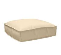 vidaXL Coussin extérieur moderne 50 cm beige réversible polyester doux couleurs résistantes pour une utilisation en intérieur idéal salon terrasse carré confortable