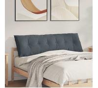 VidaXL Coussin lombaire 160 x 50 cm velours côtelé gris foncé - rectangulaire, déhoussable