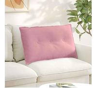 VIDAXL Coussin lombaire velours côtelé rose 80 x 50 x 19 cm - déhoussable, garnissage polyester