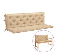 vidaXL Coussin pour balancelle Beige 180 cm Tissu