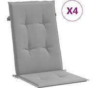 Coussin de chaise de jardin 4 pcs Gris 120 x 50 x 3 cm vidaXL vidaXL