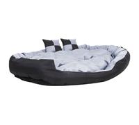 Vidaxl Coussin Réversible Lavable Pour Chien Gris Et Noir 150x120x25cm