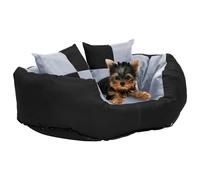 Vidaxl Coussin Réversible Lavable Pour Chien Gris Et Noir 65x50x20 Cm