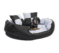 vidaXL Coussin Réversible Lavable pour Chien Gris et Noir 85x70x20 cm Canapé 171208