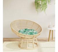 Vidaxl Coussin Rond À Motif De Feuilles Ø 60 X11 Cm Tissu Oxford