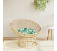 Vidaxl Coussin Rond À Motif De Feuilles Ø 60 X11 Cm Tissu Oxford
