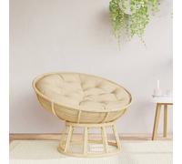vidaXL Coussin rond beige Ø 100 x11 cm tissu oxford