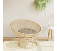Coussin Rond Décoration Jardin Terrasse Gris Ø 60 x11 cm Tissu Oxford vidaXL
