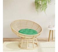 vidaXL Coussin rond 361945 Vert Ø 60 x 11 cm Tissu Oxford