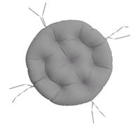 vidaXL Coussin Rond, Galette de Chaise Antidérapante, Coussin Rembourré, Décoration Jardin Terrasse Patio Extérieur, Gris Ø 60 x11 cm Tissu Oxford