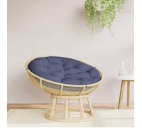 vidaXL Coussin Rond, Galette de Chaise, Coussin de Siège, Décoration Jardin Terrasse Patio Extérieur, Bleu Marine Ø 100x11 379368