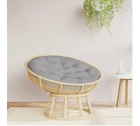 Coussin Rond Décoration Jardin Terrasse Gris Ø 60 x11 cm Tissu Oxford vidaXL