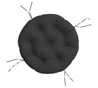 vidaXL Coussin Rond Noir Ø 60 x11 cm Tissu Oxford