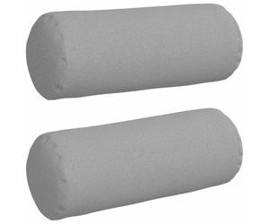 vidaXL Coussins d'accent 2 pc Tissu Gris Nuage Ø 15 x 40 cm