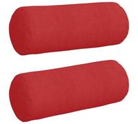 vidaXL Coussins d'accent 2 pc Tissu Rouge Ø 15 x 40 cm