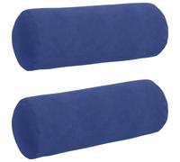 Vidaxl Coussins D'accent 2 Pcs Bleu Police Ø 25 X 70 Cm