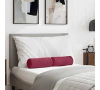 Vidaxl Coussins D'accent 2 Pcs Bordeaux Ø 15 X 40 Cm
