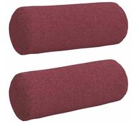 Vidaxl Coussins D'accent 2 Pcs Bordeaux Ø 15 X 40 Cm Tissu
