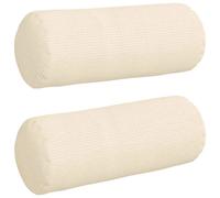 Vidaxl Coussins D'accent 2 Pcs Crème Ø 15 X 40 Cm