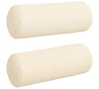 Vidaxl Coussins D'accent 2 Pcs Crème Ø 25 X 70 Cm