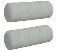 Vidaxl Coussins D'accent 2 Pcs Gris Clair Ø 25 X 70 Cm