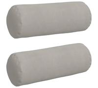Vidaxl Coussins D'accent 2 Pcs Gris Clair Ø 25 X 70 Cm