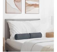 vidaXL Coussins d'accent 2 pcs Gris foncé Ø 15 x 40 cm 42014286