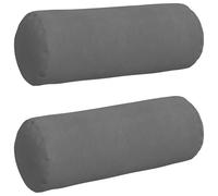 Vidaxl Coussins D'accent 2 Pcs Gris Foncé Ø 25 X 70 Cm