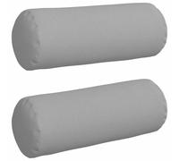 Vidaxl Coussins D'accent 2 Pcs Gris Nuage Ø 25 X 70 Cm Tissu
