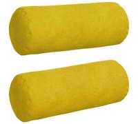 Vidaxl Coussins D'accent 2 Pcs Jaune Ø 15 X 40 Cm