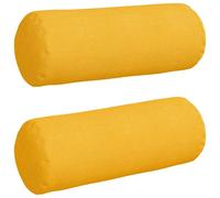 Vidaxl Coussins D'accent 2 Pcs Jaune Clair Ø 25 X 70 Cm