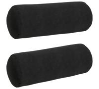 Vidaxl Coussins D'accent 2 Pcs Noir Ø 25 X 70 Cm