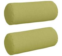 Vidaxl Coussins D'accent 2 Pcs Vert Clair Ø 15 X 40 Cm Tissu