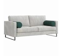 vidaXL Coussins d'accent cylindriques Ø25x70 cm Velours côtelé Housses amovibles Lot de 2 Vert foncé