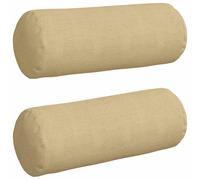 Vidaxl Coussins D'accent 2 Pcs Vert Gris Ø 25 X 70 Cm