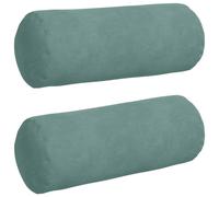 Vidaxl Coussins D'accent 2 Pcs Vert Mer Ø 15 X 40 Cm