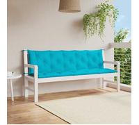 vidaXL Coussins de banc de jardin 2 pcs turquoise tissu Oxford 361734