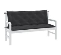 vidaXL Lot de 2 Coussins de Banc de Jardin, Oreillers de Balcon, Coussins de Sièges Patio Jardinage Terrasse Extérieur, Anthracite Mélangé Tissu