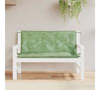 vidaXL Coussins de banc de jardin Lot de 2 motif de feuilles en tissu