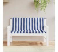 vidaXL Coussins de banc de jardin lot de 2 rayures bleues et blanches 361690
