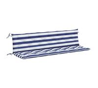 vidaXL Coussins de Banc de Jardin Lot de 2 Rayures Bleues et Blanches, Coussin, Coussin de Banc, Coussin de Jardin, Coussin d'extérieur