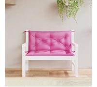 vidaXL Coussins de banc de jardin lot de 2 100x50x7 cm tissu rose