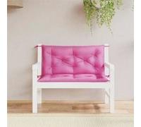 vidaXL Coussins de banc de jardin lot de 2 100x50x7 cm tissu rose
