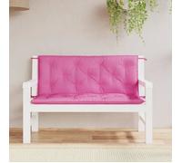 vidaXL Coussins de banc de jardin Lot de 2 120x50x7 cm Tissu Rose
