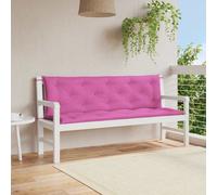 Vidaxl Coussins De Banc De Jardin Lot De 2 Rose 150x50x7 Cm Tissu