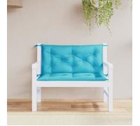 vidaXL Coussins de banc de jardin Lot de 2 100x50x7 cm Tissu Turquoise