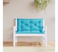 vidaXL Coussins de banc de jardin Lot de 2 100x50x7 cm Tissu Turquoise
